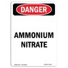 Signmission Safety Sign, OSHA Danger, 18" Height, Aluminum, Portrait Ammonium Nitrate, Portrait OS-DS-A-1218-V-1941